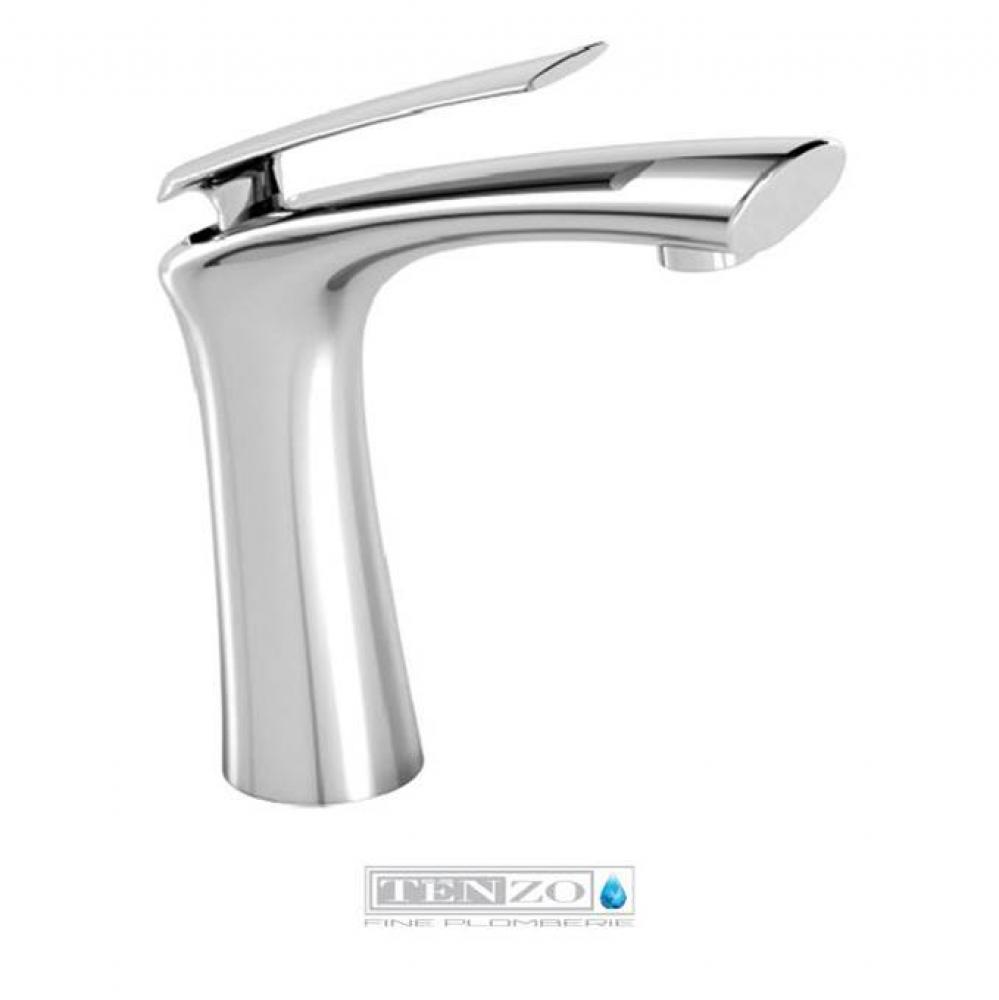 Fluvia single hole lavatory faucet chrome with (overflow) drain