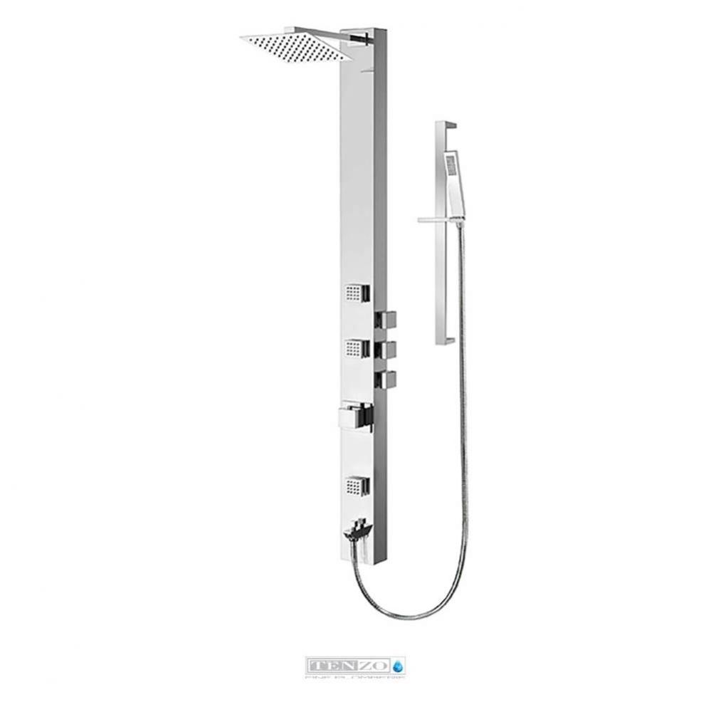 Shower Col. Stainless Steel [Sh. Head 3 Jets Hand Shwr] Thermo./Vol. Ctrl Valve Chrome