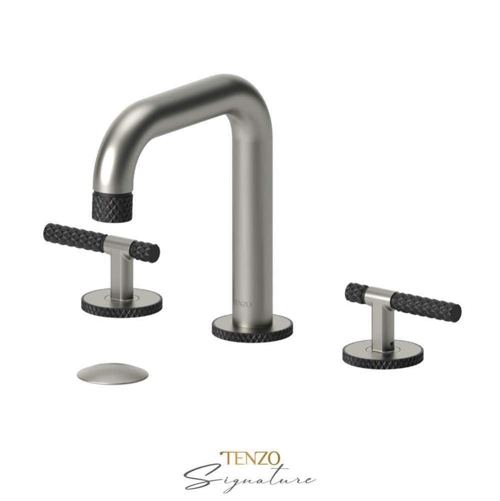 8'' lavatory faucet with (W/O overflow) drain Bellacio-C brushed nickel/matte black