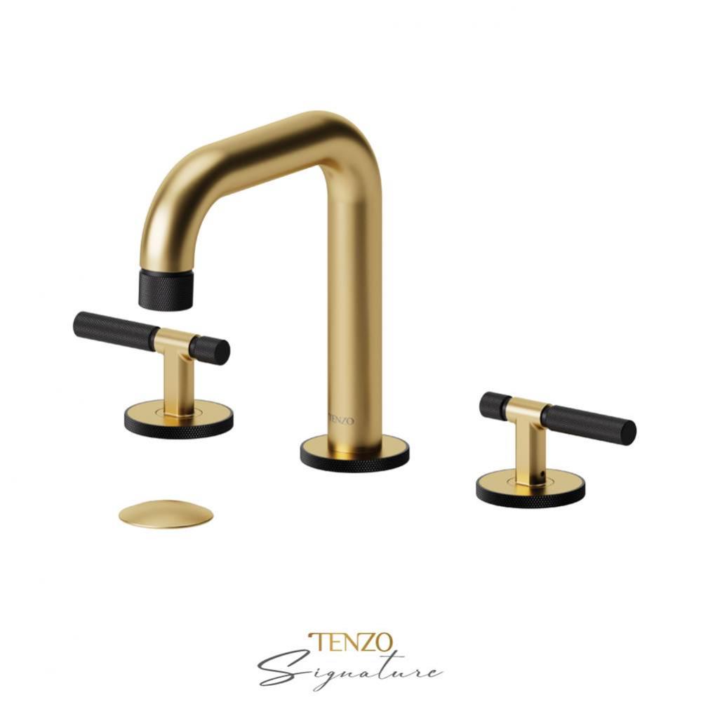 8'' lavatory faucet with (W/O overflow) drain Bellacio-F brushed gold/matte black