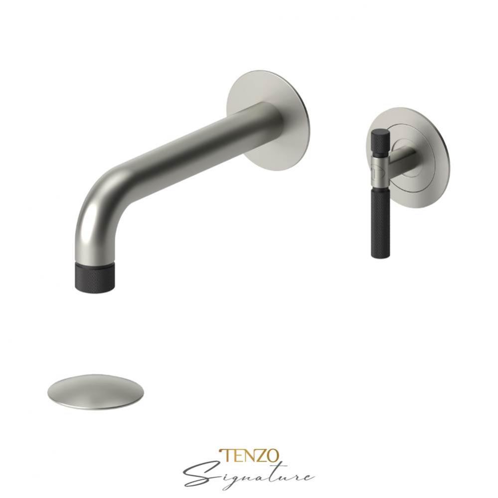 Trim for wall mount lav. faucet (W/O overflow) drain Bellacio-F brushed nickel/matte black