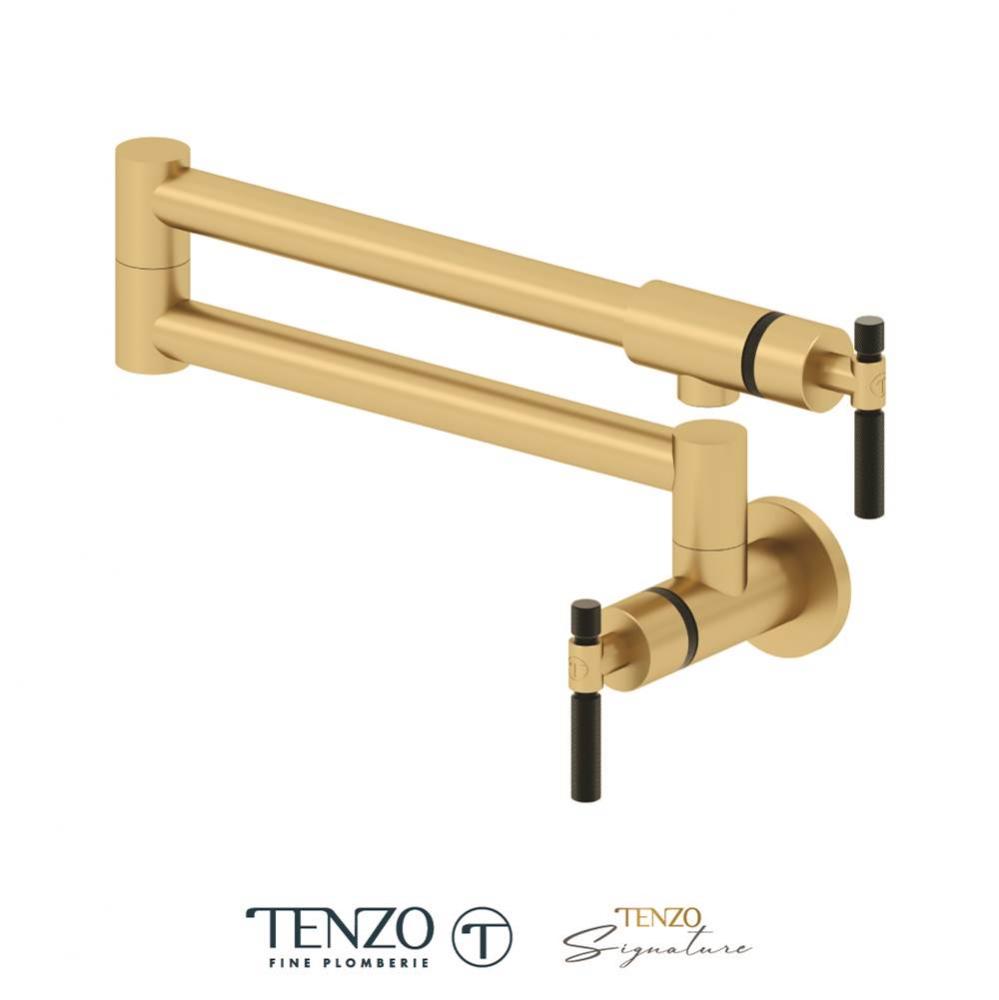 Pot filler faucet Bellacio brushed gold / matte black