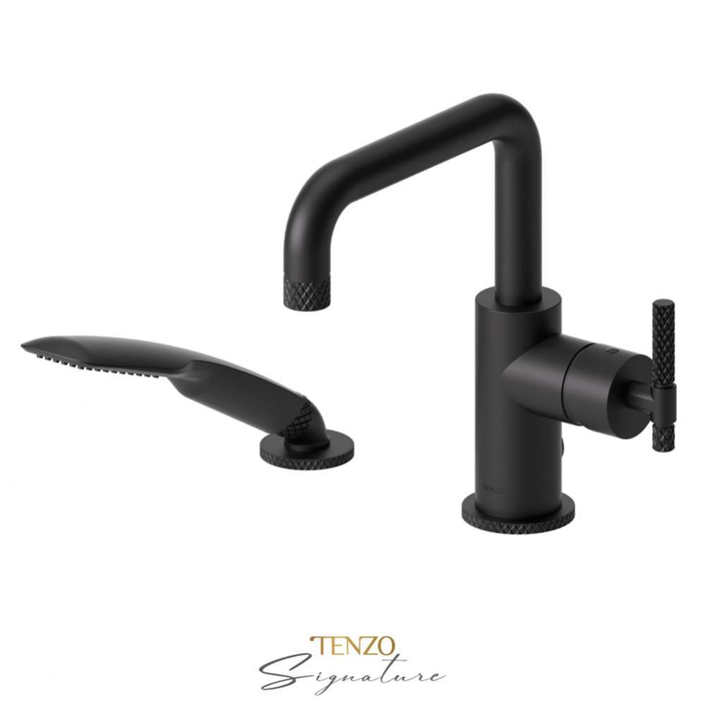 Deck mount 2 pcs tub filler Bellacio-C matte black