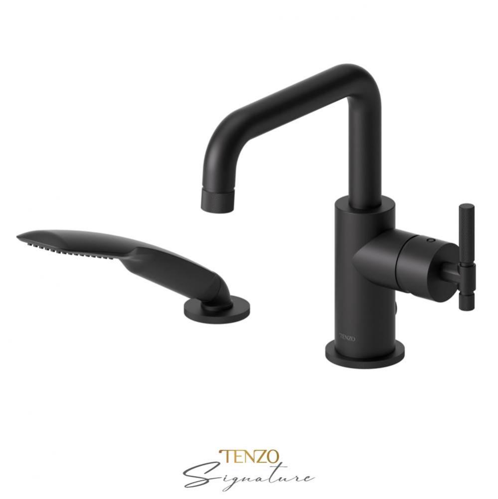 Deck mount 2 pcs tub filler Bellacio-F matte black
