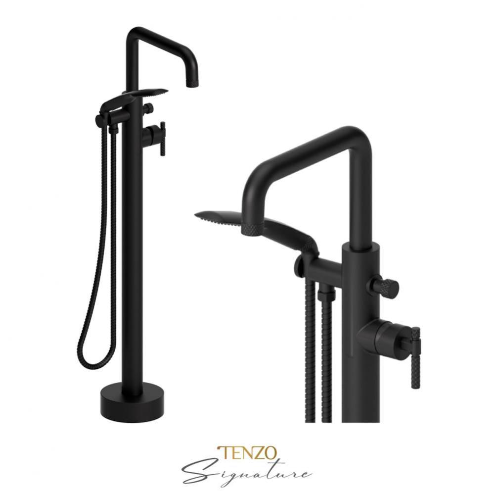 Floor mount tub filler Bellacio-C matte black