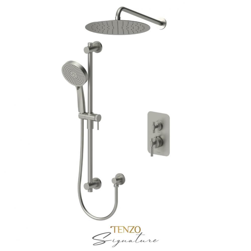 T-Box kit 2 fcts thermo Bellacio-C brushed nickel  / matte black