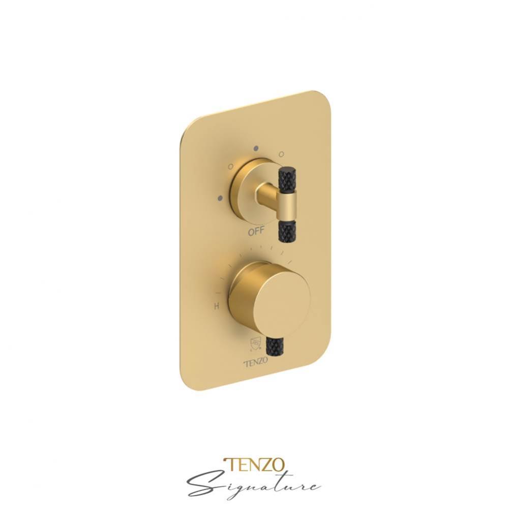 T-Box valve 3 fcts pres bal Bellacio-C brushed gold/matte black