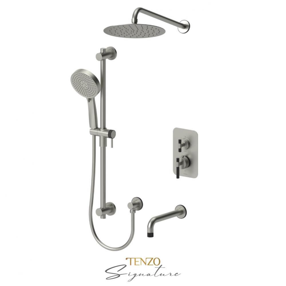 Trim for T-box kit 3 fcts thermo Bellacio-C brushed nickel  / matte black