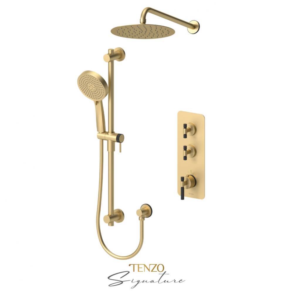 Trim for Extenza kit 2 fcts thermo Bellacio-F brushed gold  / matte black