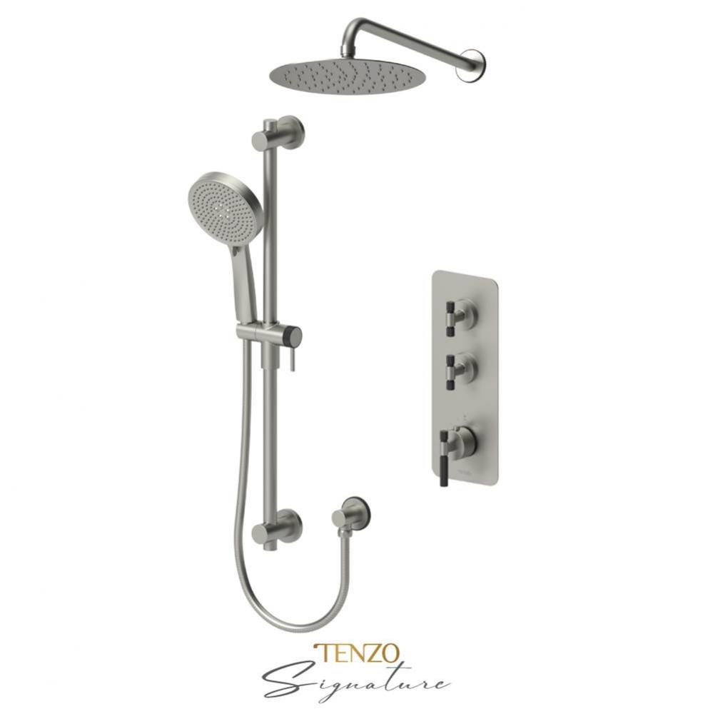 Trim for Extenza kit 2 fcts thermo Bellacio-F brushed nickel  / matte black