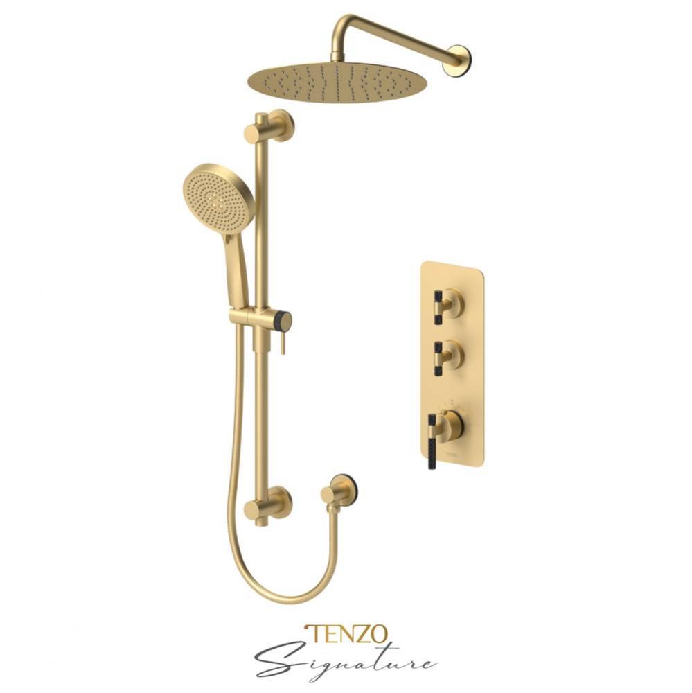 Trim for Extenza kit 2 fcts thermo Bellacio-C brushed gold  / matte black