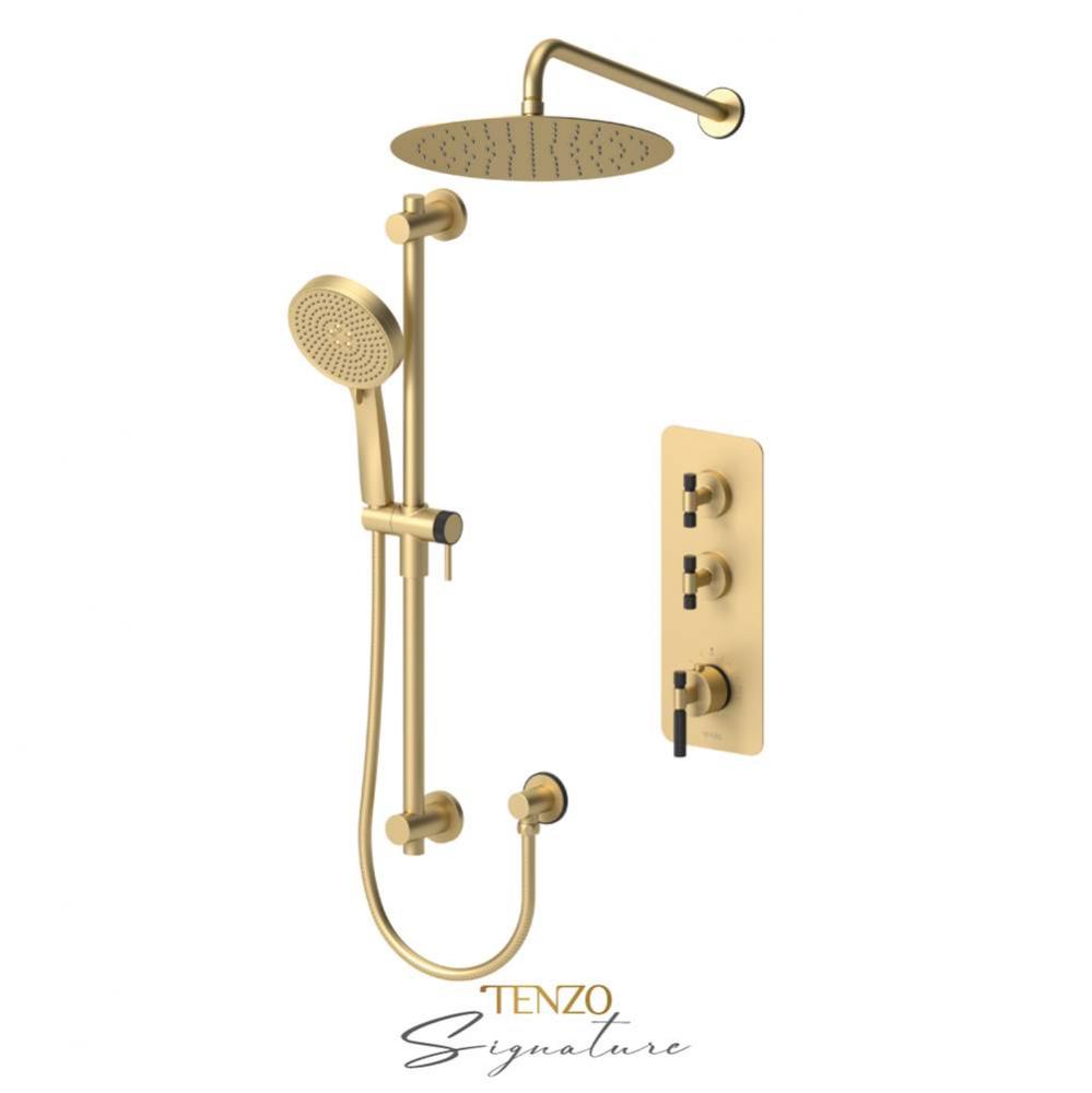 Trim for Extenza kit 2 fcts thermo Bellacio-F brushed gold  / matte black