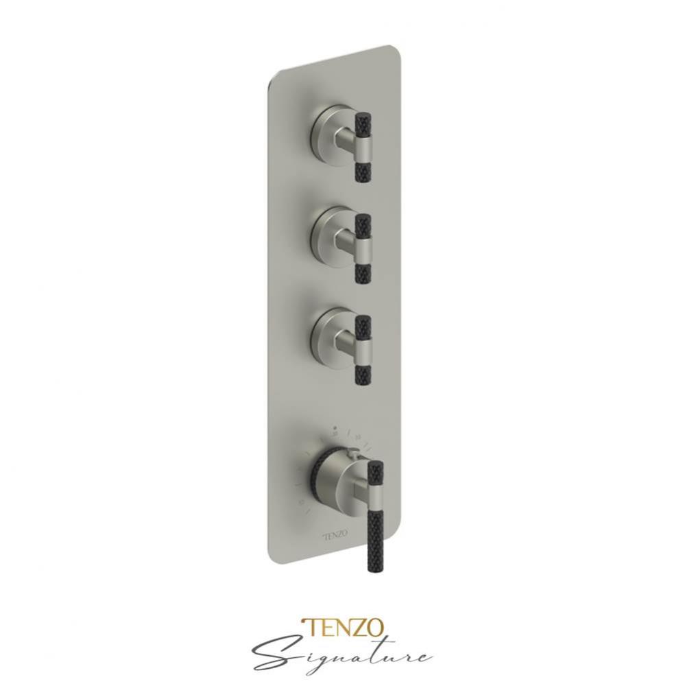 Extenza valve 3 fcts thermo Bellacio-C brushed nickel/matte black
