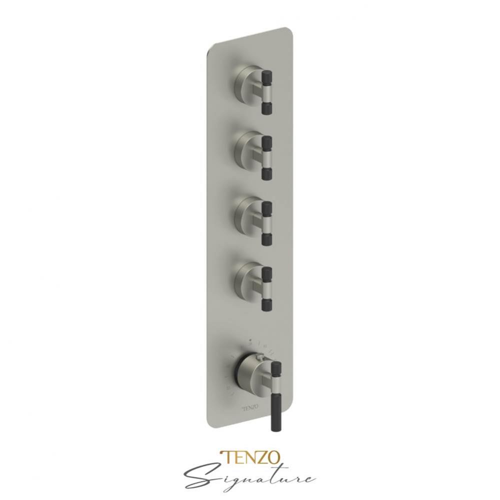 Trim for Extenza valve 4 fcts thermo Bellacio-F brushed nickel/matte black