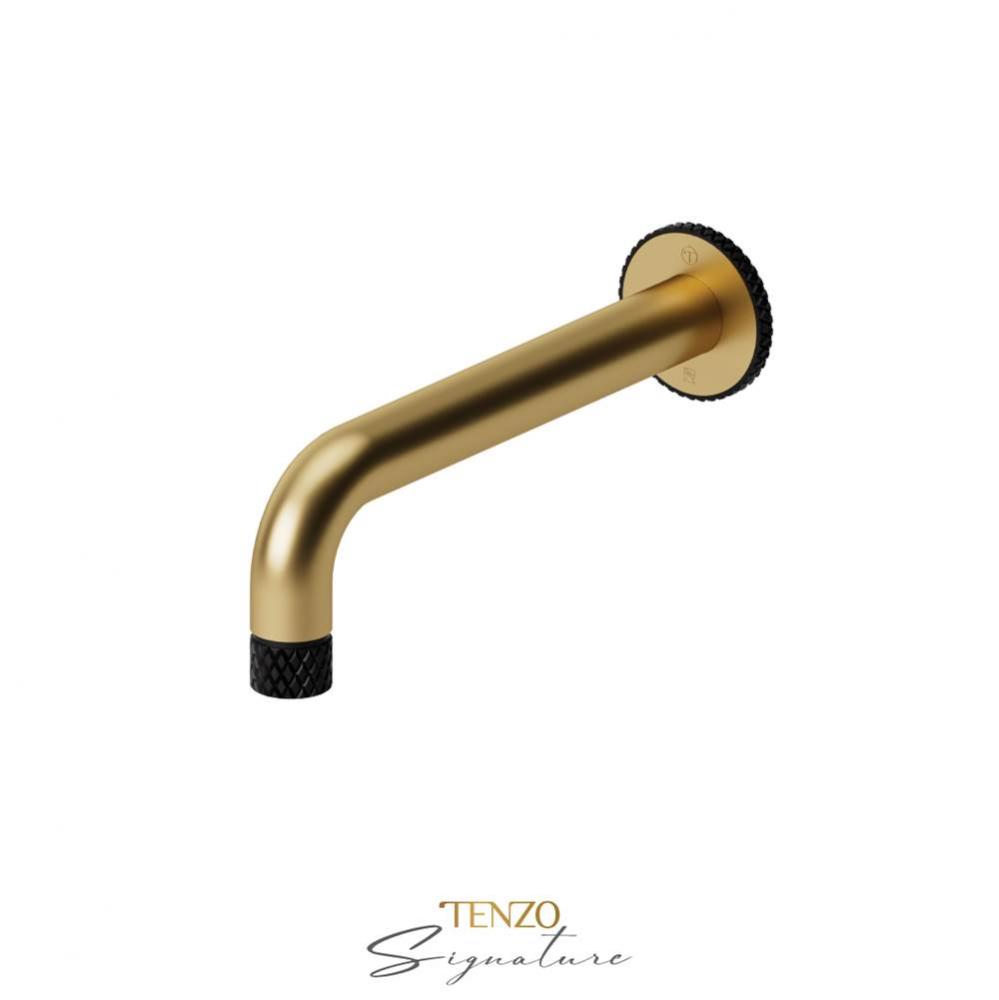 Wall mount spout Bellacio-C brushed gold/ matte black