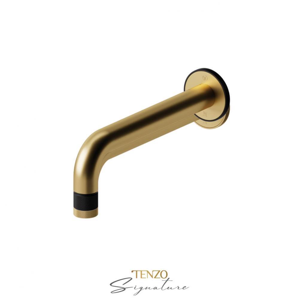 Wall mount spout Bellacio-F brushed gold/ matte black