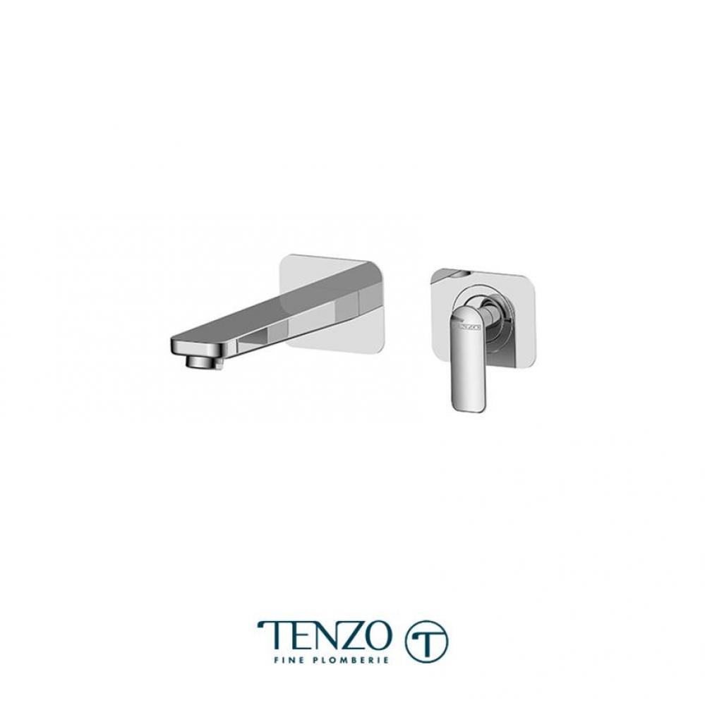 Trim for Delano wall mount lavatory faucet 2 finishing plates chrome with W/O (overflow) drain