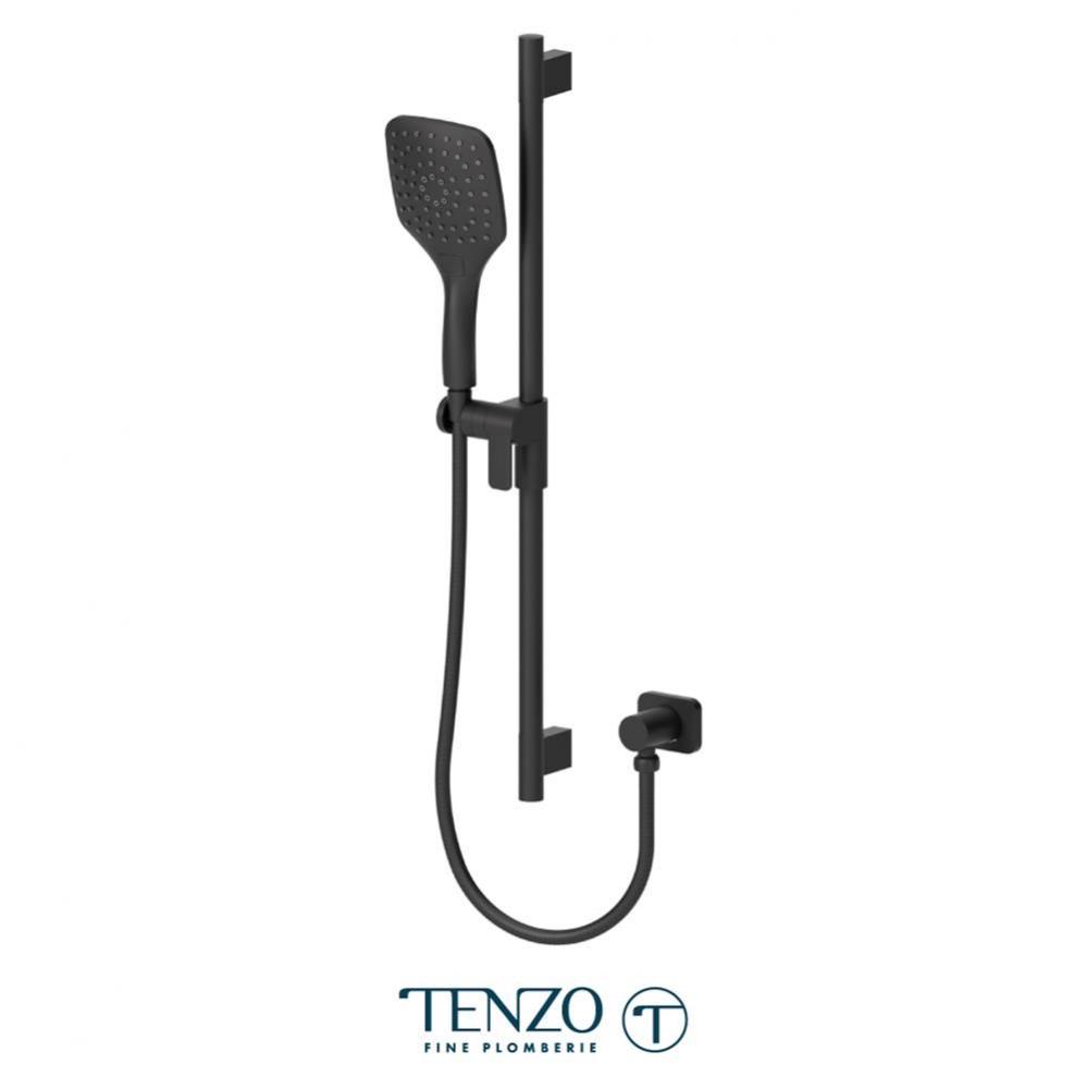 Sliding bar kit with elbow matte black