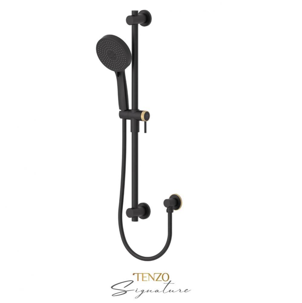 Sliding bar kit Bellacio-C matte black/ brushed gold