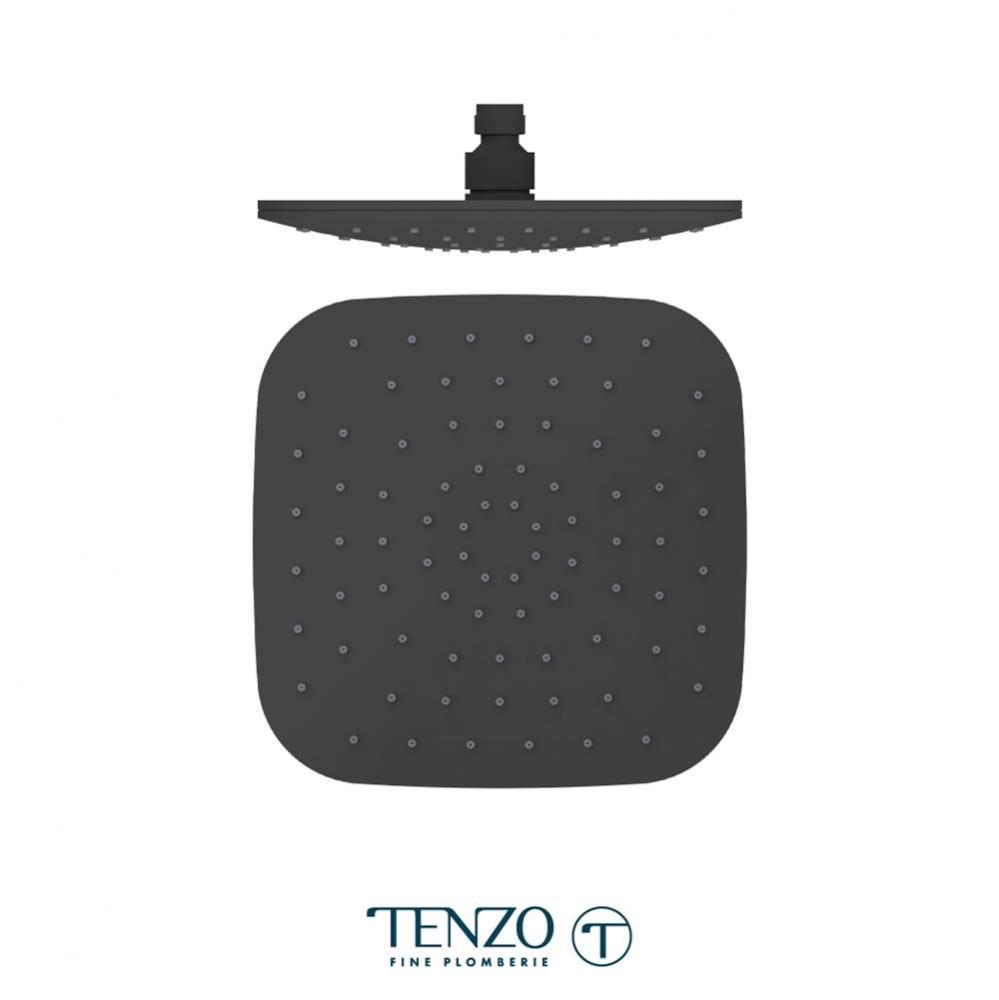 Shwr head square 23x23cm (9in) matte black