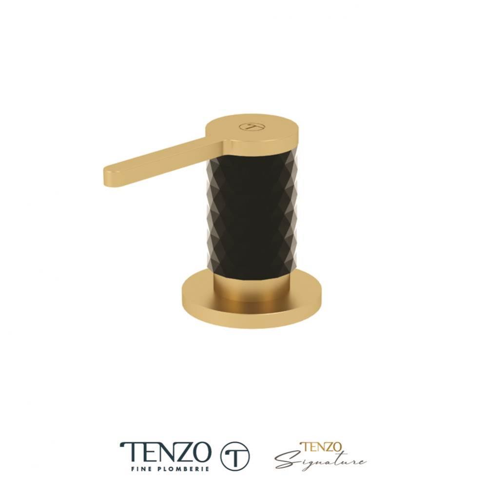 Soap dispenser Calozy brushed gold / matte black