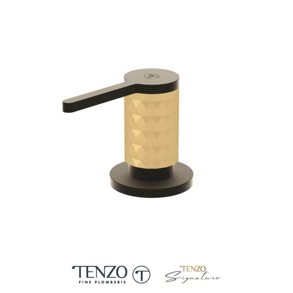 Soap dispenser Calozy matte black / brushed gold