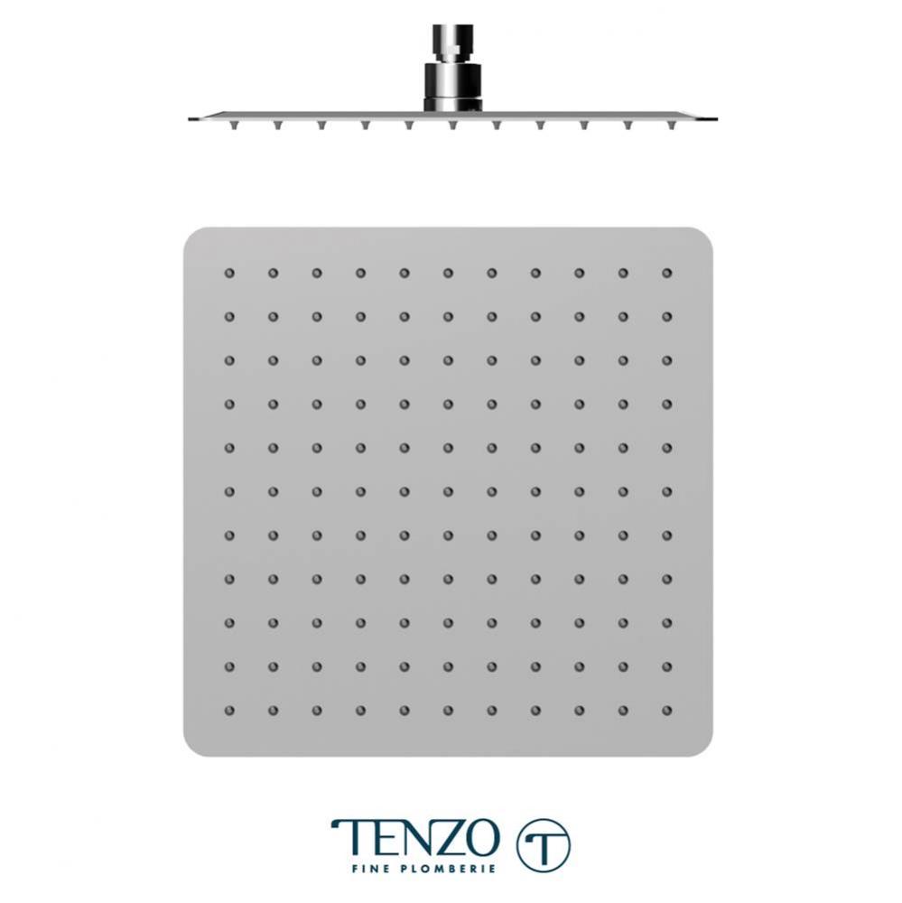 Shwr head square with round corners30x30cm (12'') stainless steel 2mm chrome