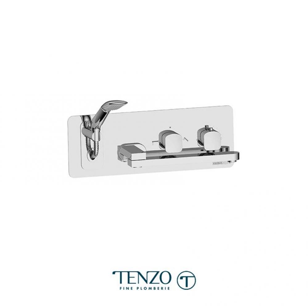 Wall mount tub faucet with swivel spout Delano chrome