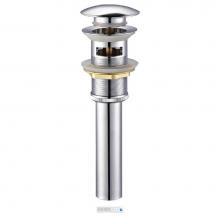 Tenzo DR-OF-01-CR - Push pop-up drain with oveflow round chrome
