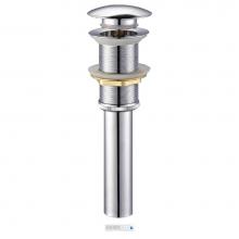 Tenzo DR-WOF-01-CR - Push pop-up drain without oveflow round chrome