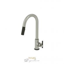 Tenzo BE130-F-SS-MB - Single-handle kitchen faucet Bellacio with pull-down & 2-Function hand shower stainless steel