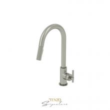 Tenzo BE130-F-SS - Single-handle kitchen faucet Bellacio with pull-down & 2-Function hand shower stainless steel