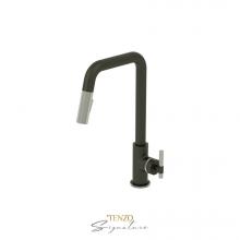 Tenzo BE131-F-MB-SS - Single-handle kitchen faucet Bellacio with pull-down & 2-Function hand shower matte black / st