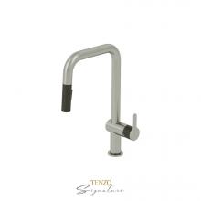 Tenzo CA131-SS-MB - Single-handle kitchen faucet Calozy with pull-down & 2-Function hand shower stainless steel /