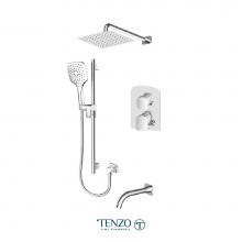 Tenzo DEPB33-501115-CR - Delano T-Box kit 3 functions pres bal chrome finish