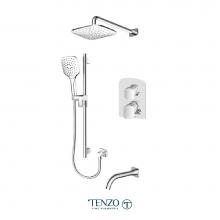 Tenzo DEPB33-501145-CR - Delano T-Box kit 3 functions pres bal chrome finish