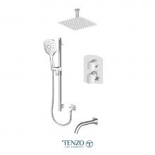 Tenzo DEPB33-511315-CR - Delano T-Box kit 3 functions pres bal chrome finish