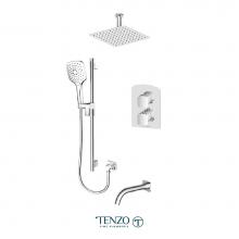 Tenzo DET33-511315-CR - Delano T-Box kit 3 functions thermo chrome finish