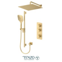 Tenzo DET42-20113-BG - Delano Extenza kit 2 functions thermo brushed gold finish