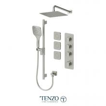 Tenzo F-DET43-571168-BN - Trim for Delano Extenza kit 3 functions thermo brushed nickel finish