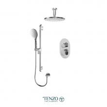 Tenzo F-FLPB32-21134-CR - Trim for Fluvia T-Box kit 2 functions pres bal chrome finish