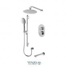 Tenzo FLPB33-503115-CR - Fluvia T-Box kit 3 functions pres bal chrome finish