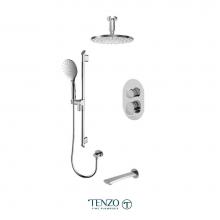 Tenzo FLPB33-511345-CR - Fluvia T-Box kit 3 functions pres bal chrome finish