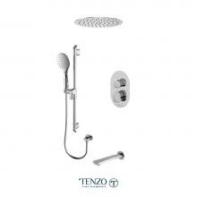 Tenzo FLPB33-511635-CR - Fluvia T-Box kit 3 functions pres bal chrome finish