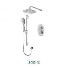 Tenzo F-FLT32-20311-CR - Trim for Fluvia T-Box kit 2 functions thermo chrome finish