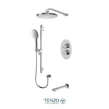 Tenzo FLT33-501145-CR - Fluvia T-Box kit 3 functions thermo chrome finish