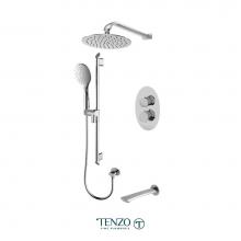 Tenzo FLT33-503115-CR - Fluvia T-Box kit 3 functions thermo chrome finish