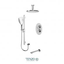 Tenzo FLT33-511345-CR - Fluvia T-Box kit 3 functions thermo chrome finish