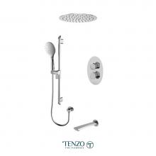 Tenzo FLT33-511635-CR - Fluvia T-Box kit 3 functions thermo chrome finish