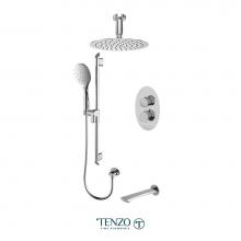 Tenzo FLT33-513315-CR - Fluvia T-Box kit 3 functions thermo chrome finish